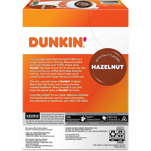 Dunkin Donuts Dunkin' Donuts&reg; K-Cup Hazelnut Coffee (1270CT)