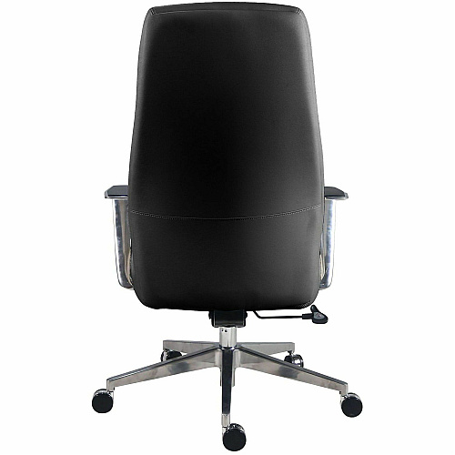 Lorell Fuerte Executive/Conference High-Back Chair with Polished Aluminum Arms (63305)