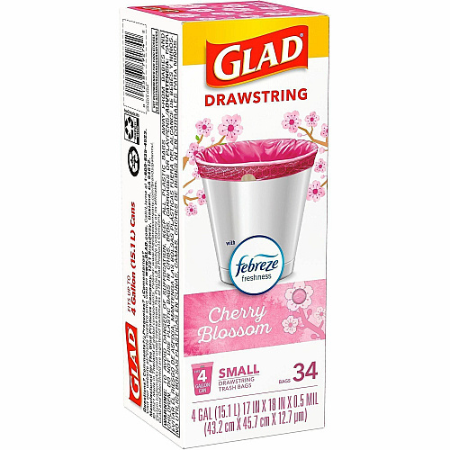 Glad Odorshield Cherry Blossom Trash Bags (79274CT)