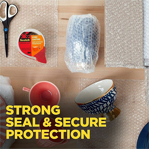 Scotch Long-Lasting Storage Packing Tape 54.60 yd Length x 1.88" Width - Transparent - Weather Resistant, Temperature Resistant - For Packaging, Sealing, Box, Document, Storage - 4 / Pack (3650LR44GC)