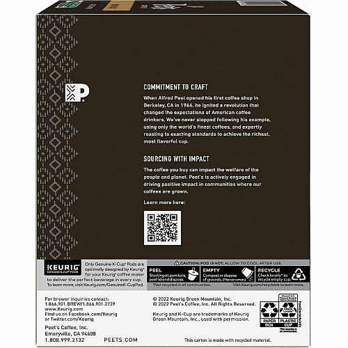 Peet's Coffee&trade; K-Cup Cafe Domingo Coffee (2404CT)