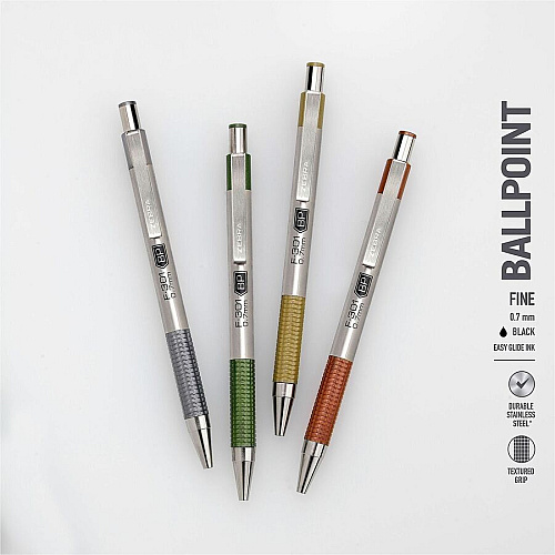 Zebra Pen F-301 EarthyTones Retractable Ballpoint Pens (27244)