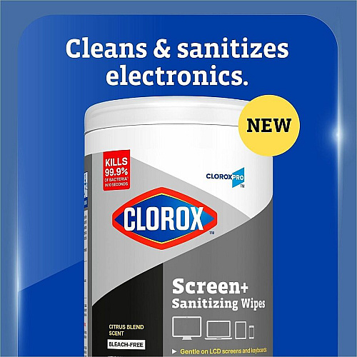 Clorox Screen + Sanitizing Wipes (60724)