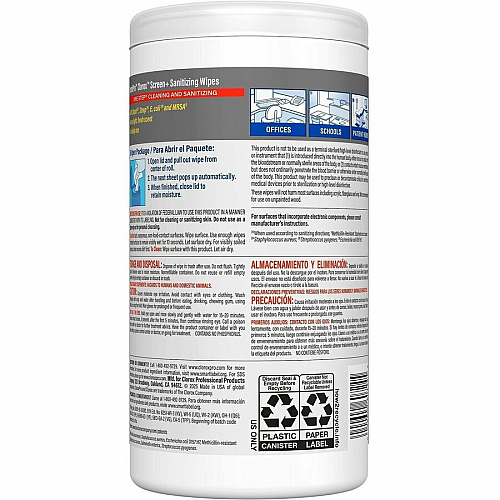 Clorox Screen + Sanitizing Wipes (60724)
