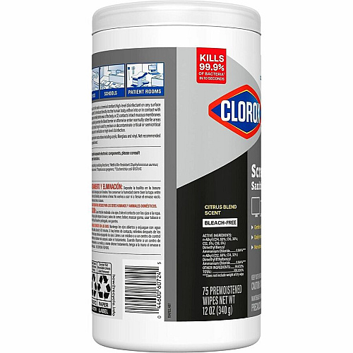 Clorox Screen + Sanitizing Wipes (60724)