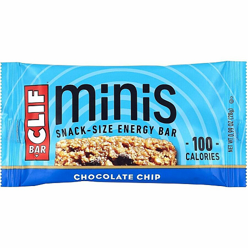 Clif Bar Minis Chocolate Chip No High Fructose Corn Syrup, No Artificial Flavor - Chocolate Chip - 20/Box - 1 Carton (22002454)