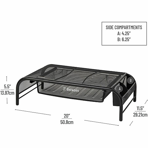 Mind Reader Monitor Stand and Organizer (MESHMONSTA)