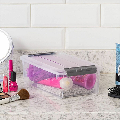 IRIS 6.2 QT Stack-and-Pull Storage Tote (300008)