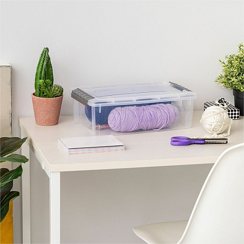 IRIS 6.2 QT Stack-and-Pull Storage Tote (300008)