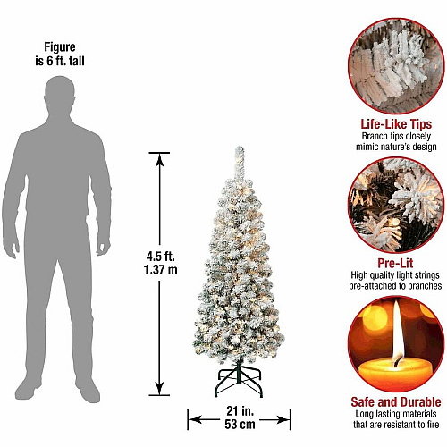 National Tree Company National Tree Acacia Christmas Tree - Green Christmas Theme - Vertical - 1 Each (729083275074)