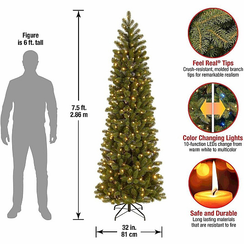 National Tree Company National Tree Downswept Douglas Fir Christmas Tree - Green Christmas Theme - Vertical - 1 Each (729083044786)