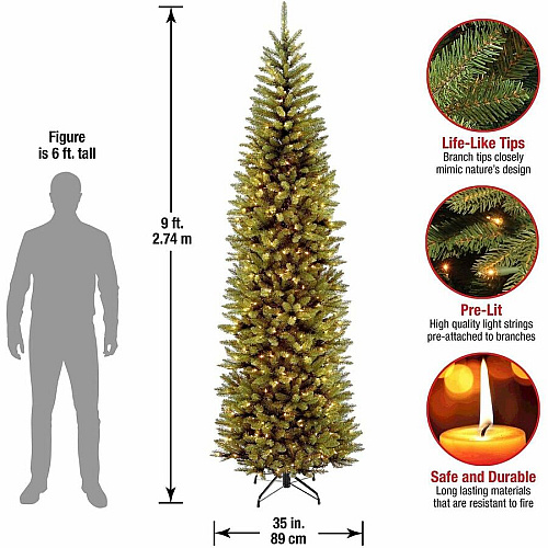 National Tree Company National Tree Kingswood Fir Christmas Tree - Green Christmas Theme - Vertical - 1 Each (729083175916)