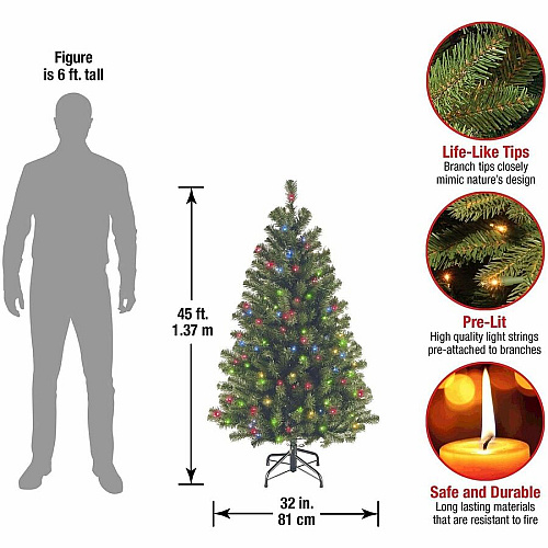 National Tree Company National Tree North Valley Spruce Christmas Tree - Green Christmas Theme - Vertical - 1 Each (729083548581)