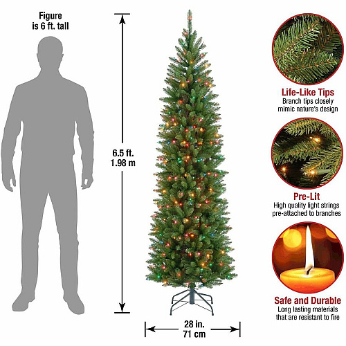 National Tree Company National Tree Kingswood Fir Christmas Tree - Green Christmas Theme - Vertical - 1 Each (729083175930)