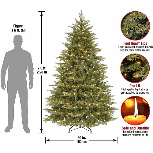 National Tree Company National Tree Nordic Spruce Christmas Tree - Green Christmas Theme - Vertical - 1 Each (729083356780)