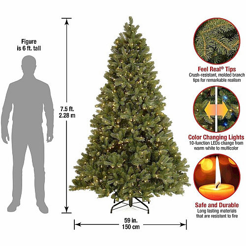 National Tree Company National Tree Downswept Douglas Fir Christmas Tree - Green Christmas Theme - Vertical - 1 Each (729083515095)