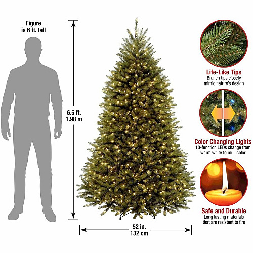 National Tree Company National Tree Dunhill Fir Christmas Tree - Green Christmas Theme - Vertical - 1 Each (729083188022)