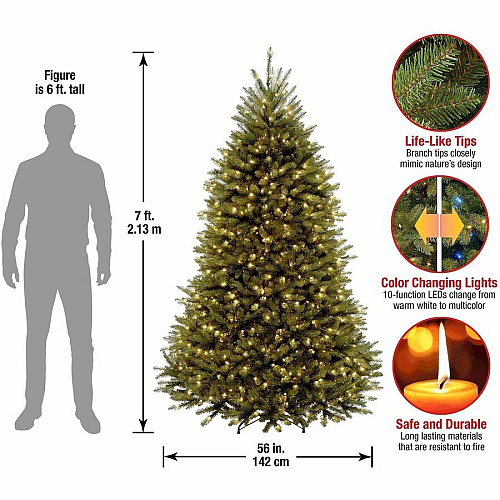 National Tree Company National Tree Dunhill Fir Christmas Tree - Green Christmas Theme - Vertical - 1 Each (729083008788)