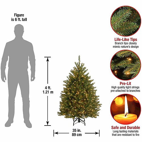 National Tree Company National Tree Dunhill Fir Christmas Tree - Green Christmas Theme - Vertical - 1 Each (729083961571)