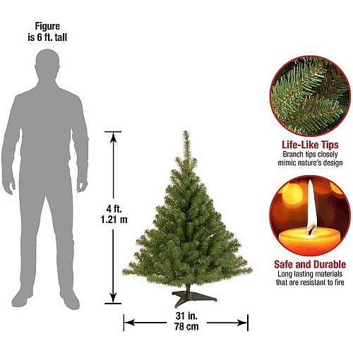 National Tree Company National Tree Kincaid Spruce Christmas Tree - Green Christmas Theme - Vertical - 1 Each (729083908408)