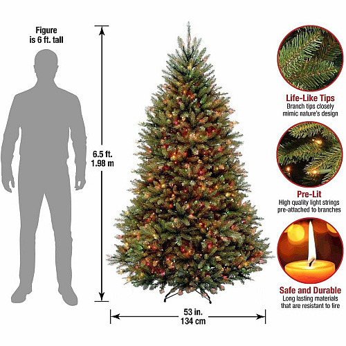 National Tree Company National Tree Dunhill Fir Christmas Tree - Green Christmas Theme - Vertical - 1 Each (729083060694)