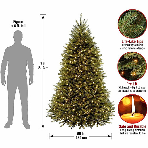 National Tree Company National Tree Dunhill Fir Christmas Tree - Green Christmas Theme - Vertical - 1 Each (729083060724)