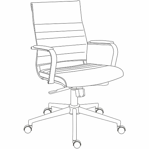 Lorell Tempo Modern Mid-Back Manager Chair (63221)