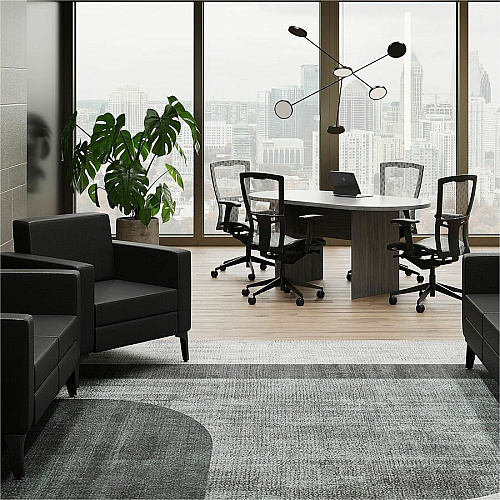 Lorell Clarke Series Club Chair with Antimicrobial Upholstery and Power (86952)