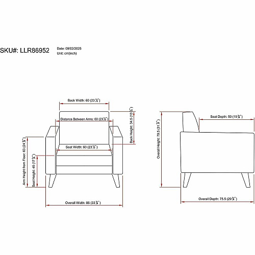 Lorell Clarke Series Club Chair with Antimicrobial Upholstery and Power (86952)
