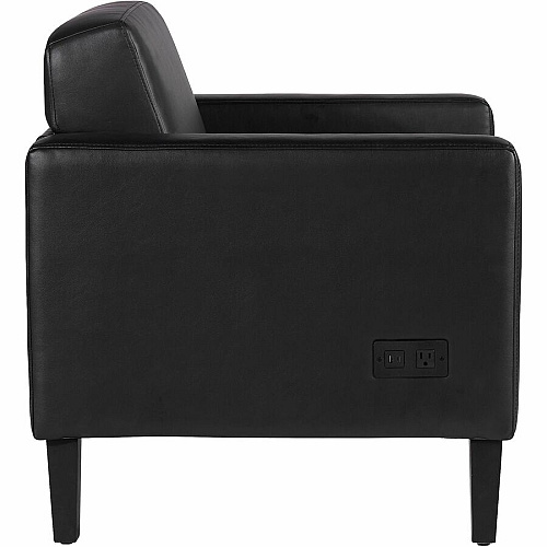 Lorell Clarke Series Club Chair with Antimicrobial Upholstery and Power (86952)