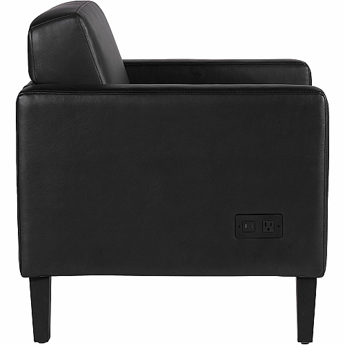 Lorell Clarke Series Club Chair with Antimicrobial Upholstery and Power (86952)
