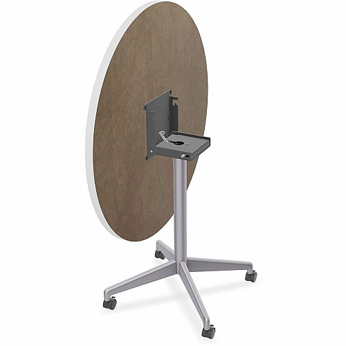 SpecialT Special-T ZIA Series Hospitality Tables Collection Round Top - Powder Coated X-shaped Base - Mid-Century Modern Style x 42" Table Top Diameter - 29" Height - Hospitality, Office - Assembly Required - White - High Pressure Laminate ( (ZIAH42MSWH6)