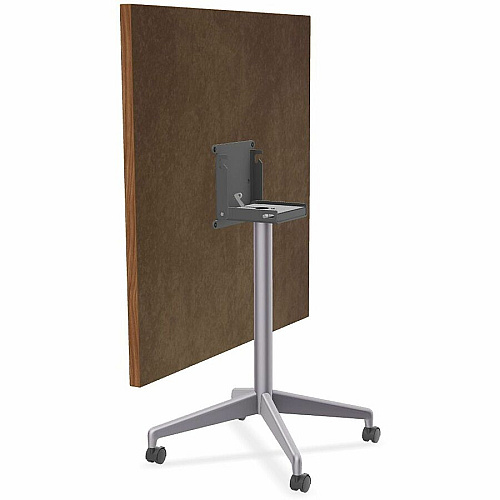 SpecialT Special-T ZIA Series Hospitality Tables Collection Square Top - Powder Coated X-shaped Base - Mid-Century Modern Style x 42" Table Top Width x 42" Table Top Depth - 29" Height - Hospitality, Office - Assembly Required - Walnut - Hig (ZIAH40MSWA6)