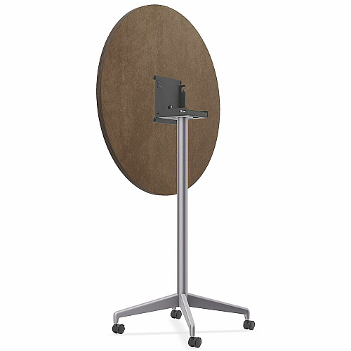 SpecialT Special-T ZIA Series Hospitality Tables Collection Round Top - Powder Coated X-shaped Base - Mid-Century Modern Style x 36" Table Top Diameter - 42" Height - Hospitality, Office - Assembly Required - Gray Driftwood - High Pressure L (ZIAH51MSGD6)