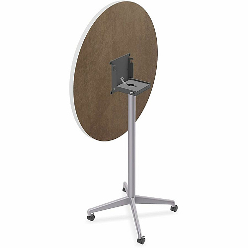 SpecialT Special-T ZIA Series Hospitality Tables Collection Round Top - Powder Coated X-shaped Base - Mid-Century Modern Style x 36" Table Top Diameter - 42" Height - Hospitality, Office - Assembly Required - White - High Pressure Laminate ( (ZIAH51MSWH6)