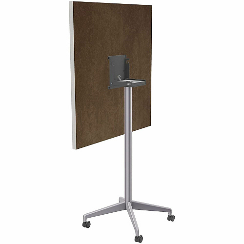 SpecialT Special-T ZIA Series Hospitality Tables Collection Square Top - Powder Coated X-shaped Base - Mid-Century Modern Style x 42" Table Top Width x 42" Table Top Depth - 42" Height - Hospitality, Office - Assembly Required - Gray - High  (ZIAH52MSGR6)