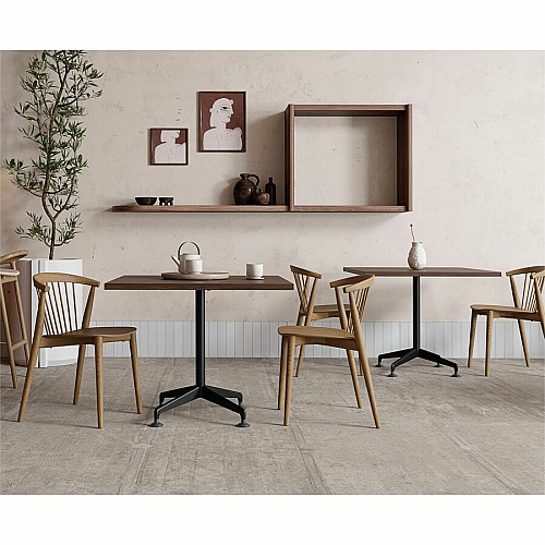 SpecialT Special-T ZIA Series Hospitality Tables Collection Square Top - Powder Coated X-shaped Base - Mid-Century Modern Style x 36" Table Top Width x 36" Table Top Depth - 29" Height - Hospitality, Office - Assembly Required - White - High (ZIAH37MSWH6)