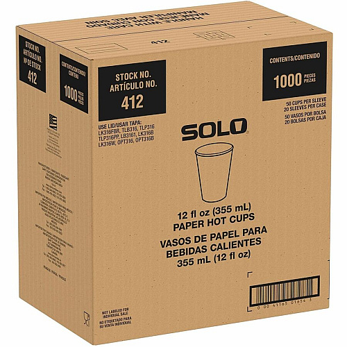 Solo Cup Recycled Content Paper Hot Cups (412RCNPLNT)