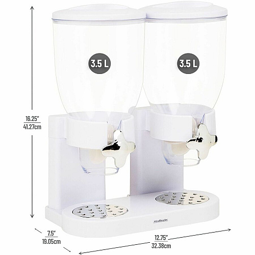 Mind Reader Double Cereal Dispenser (CEREALD2WHT)