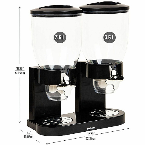 Mind Reader Double Cereal Dispenser (CEREALD2BLK)