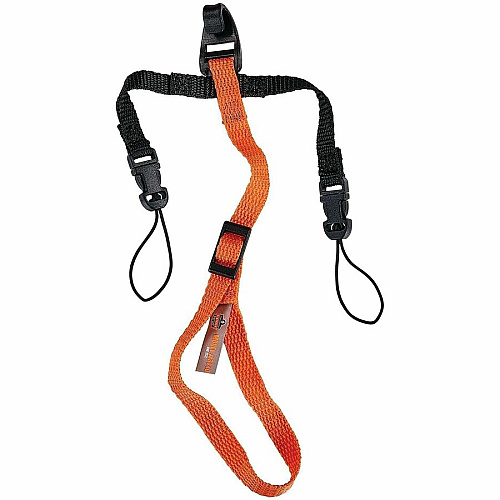 Ergodyne Squids 3140 Barcode Scanner Lanyard Adjustable Attachments (10-Pack) Adjustable - Regular - Buckle Attachment - Black, Orange - 10 Pack (19173)