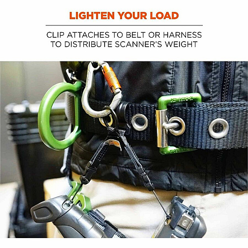 Ergodyne Squids 3141 Barcode Scanner Lanyard - D-Ring and Clip Attachments (10-Pack) D Ring Attachment - Black - 10 Pack (19199)