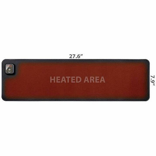 Victor Heetz Small Heated Desk Pad 27.6" Width - Faux Leather - Black - 1 Each (HTZ210)