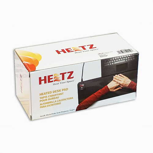 Victor Heetz Small Heated Desk Pad 27.6" Width - Faux Leather - Black - 1 Each (HTZ210)