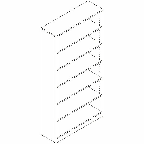 Lorell Sturdy 6-Shelf Bookcase (66343)