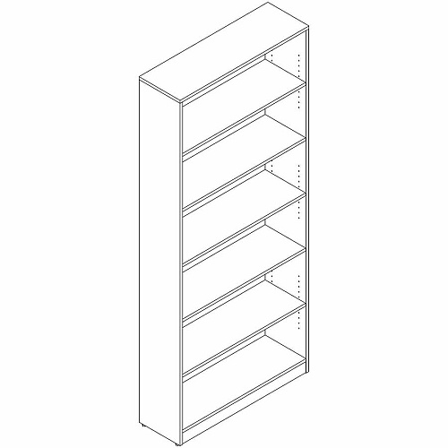 Lorell Sturdy 6-Shelf Bookcase (66344)