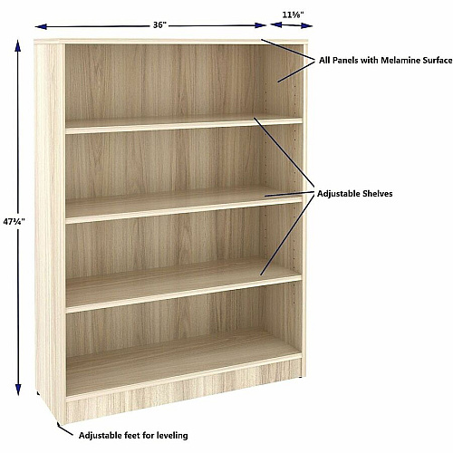 Lorell Sturdy 4-Shelf Bookcase (66341)