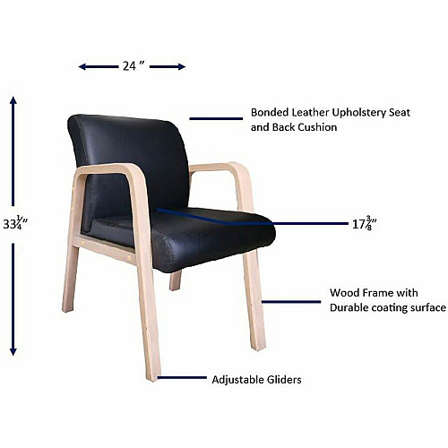 Lorell Solid Wood Frame Guest Chair (40214)