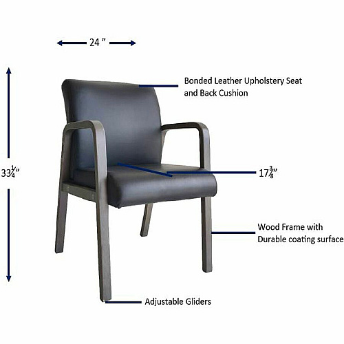 Lorell Solid Wood Frame Guest Chair (40213)