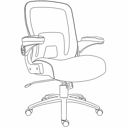 Lorell Big & Tall Flip Arm Chair (40221)